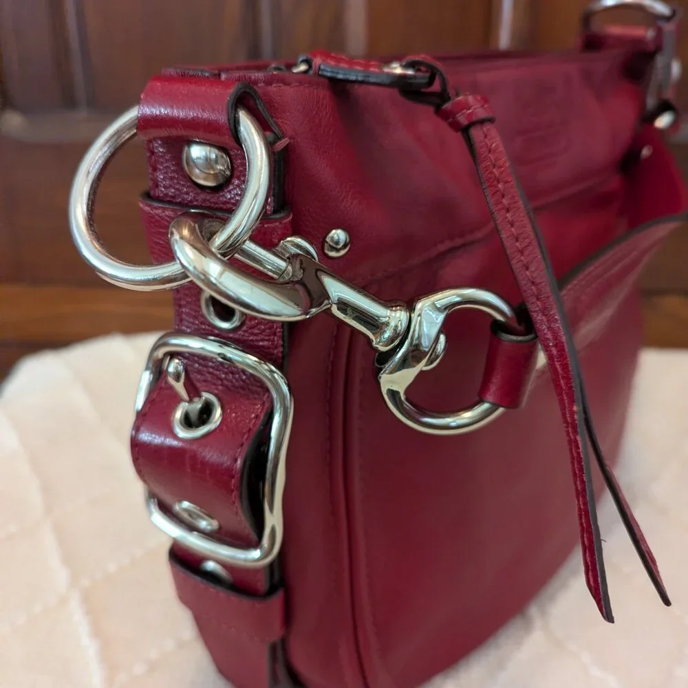 Coach Zoe Red Leather Hobo - Picture 4 of 13